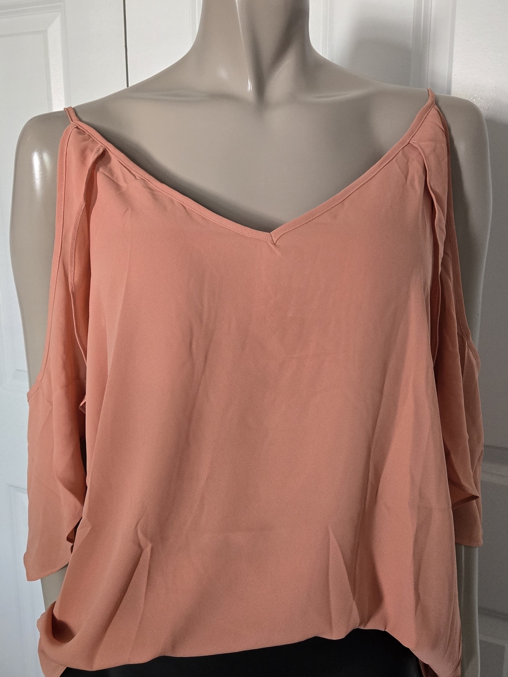 Coral Flutter Sleeve Blouse